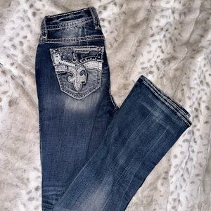 Rock Revival Mid-Rise Jean size 26 waist, Long. Bootcut.